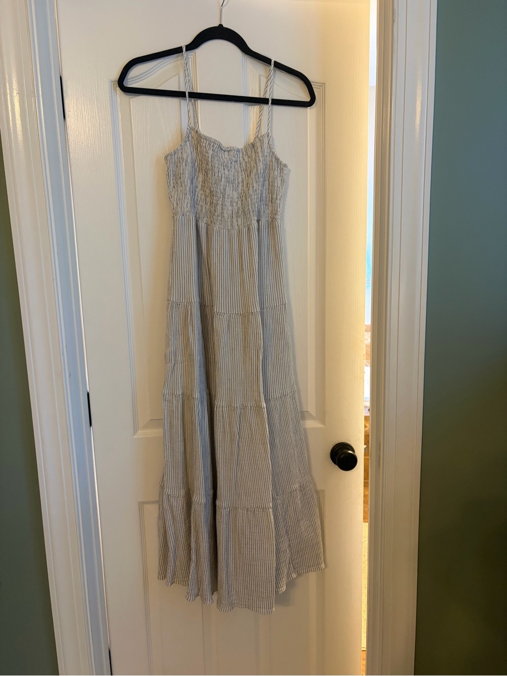 Z Suppy Striped Smocked Maxi Dress - Women's Size Medium